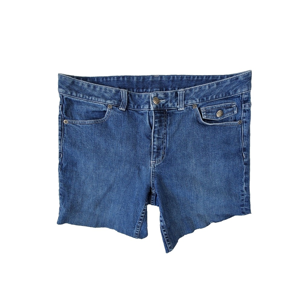 Harley-Davidson Size 14 Blue Cutoff‎ Denim Shorts Jorts
